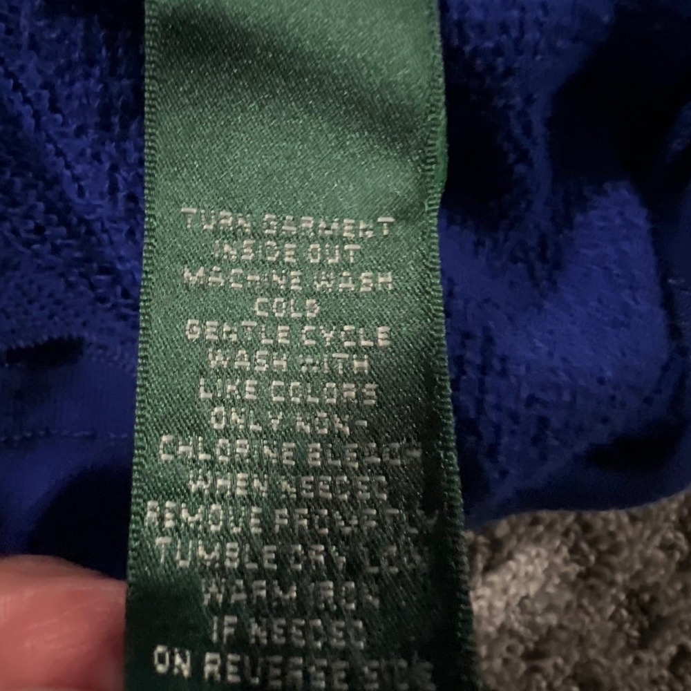 Lauren Ralph Lauren Sweatshirt Women XL Blue American Flag Button Shoulder Top - Picture 5 of 9